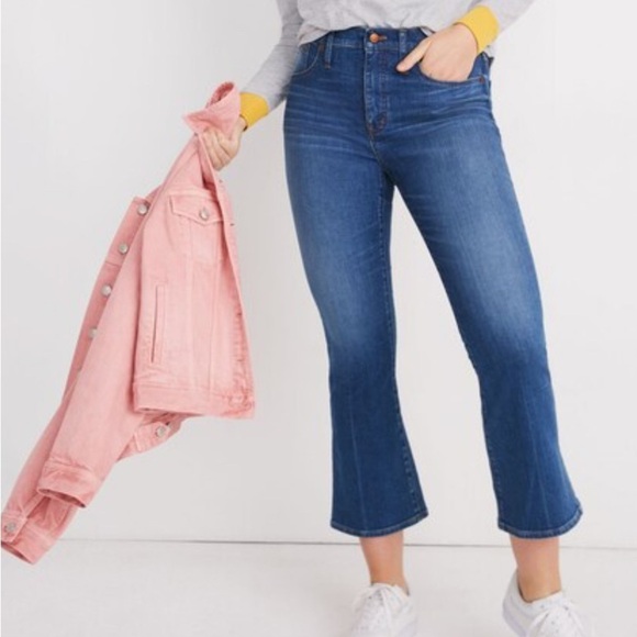 Madewell Women's Cali Demi Boot High-Rise Jeans in Tierney Wash: Eco Edition 28 - Picture 1 of 17